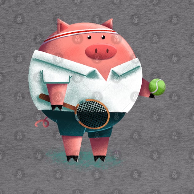 Tennis Pig by Cfloresdesign